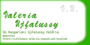valeria ujfalussy business card