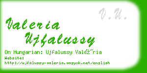 valeria ujfalussy business card